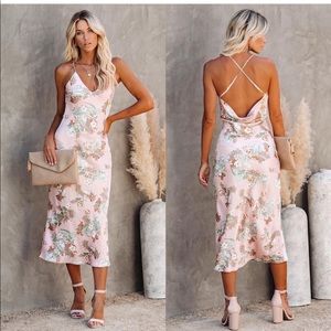 Vici Dream Girl Floral Satin Slip Dress